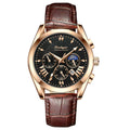 POEDAGAR 2021 New Fashion Mens Watches Black Leather Waterproof Luminous Top Brand Luxury Quartz Wristwatch Military Watch Clock