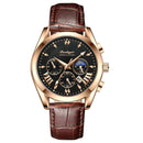 POEDAGAR 2021 New Fashion Mens Watches Black Leather Waterproof Luminous Top Brand Luxury Quartz Wristwatch Military Watch Clock