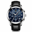 POEDAGAR 2021 New Fashion Mens Watches Black Leather Waterproof Luminous Top Brand Luxury Quartz Wristwatch Military Watch Clock