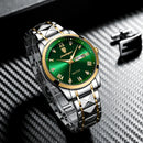 Poedagar Top Brand Luxury Fashion Green Dial Watch Men Waterproof Luminous Week Date Clock Sport Watches Mens Quartz Wristwatch