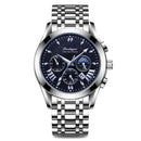 POEDAGAR 2021 New Fashion Mens Watches Black Leather Waterproof Luminous Top Brand Luxury Quartz Wristwatch Military Watch Clock