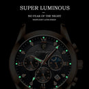 POEDAGAR 2021 New Fashion Mens Watches Black Leather Waterproof Luminous Top Brand Luxury Quartz Wristwatch Military Watch Clock