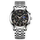 POEDAGAR 2021 New Fashion Mens Watches Black Leather Waterproof Luminous Top Brand Luxury Quartz Wristwatch Military Watch Clock
