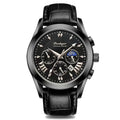 POEDAGAR 2021 New Fashion Mens Watches Black Leather Waterproof Luminous Top Brand Luxury Quartz Wristwatch Military Watch Clock
