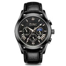 POEDAGAR 2021 New Fashion Mens Watches Black Leather Waterproof Luminous Top Brand Luxury Quartz Wristwatch Military Watch Clock