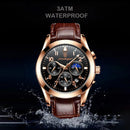POEDAGAR 2021 Men Watch Luxury Top Brand Sport Business Rose Gold Watches Mens Waterproof Quartz Clock Watches Relogio Masculino