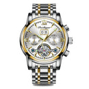 POEDAGAR Business Watch Men Automatic Mechanical Tourbillon Watch Luxury Fashion Stainless Steel Sport Watches Relogio Masculino