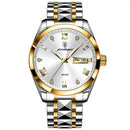 Poedagar Top Brand Luxury Fashion Green Dial Watch Men Waterproof Luminous Week Date Clock Sport Watches Mens Quartz Wristwatch
