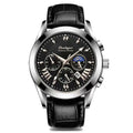 POEDAGAR 2021 New Fashion Mens Watches Black Leather Waterproof Luminous Top Brand Luxury Quartz Wristwatch Military Watch Clock