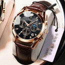 POEDAGAR 2021 New Fashion Mens Watches Black Leather Waterproof Luminous Top Brand Luxury Quartz Wristwatch Military Watch Clock