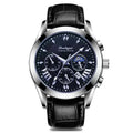 POEDAGAR 2021 New Fashion Mens Watches Black Leather Waterproof Luminous Top Brand Luxury Quartz Wristwatch Military Watch Clock