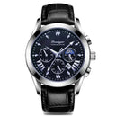 POEDAGAR 2021 New Fashion Mens Watches Black Leather Waterproof Luminous Top Brand Luxury Quartz Wristwatch Military Watch Clock