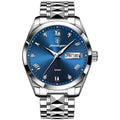 Poedagar Top Brand Luxury Fashion Green Dial Watch Men Waterproof Luminous Week Date Clock Sport Watches Mens Quartz Wristwatch