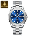 POEDAGAR Luxury Men Wristwatch Waterproof Luminous Week Date Original Man Watch Stainless Steel Sport Quartz Men's Watches Reloj