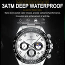 POEDAGAR Luxury Man Wristwatch Sports Chronograph Luminous Waterproof Date Men Watch Stainless Steel Men's Watches Quartz Clock