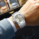 POEDAGAR Fashion Square Men Clock Waterproof Luminous Date Week Man Wristwatch High Quality Stainless Steel Quartz Men's Watches