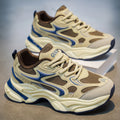 New Men Casual Shoes Lace Up Outdoor Dad Shoes Clunky Sneakers Walking Thick Sole Flat Fashion Shoes Luxury Comfortable Soft