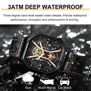POEDAGAR Luxury Men Wristwatch High Quality Waterproof Chronograph Luminous Date Man Watches Leather Men's Quartz Watch Military