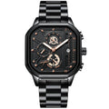 POEDAGAR Luxury Casual Male Watch Fashion Chronograph Stainless Steel Waterproof Luminous Date Military Men's Wristwatches Gifts