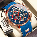 POEDAGAR Luxury Military Men Watch Calendar Chronograph Waterproof Luminous Man Wristwatch Fashion Silicone Quartz Men's Watches