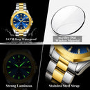 POEDAGAR Luxury Men Wristwatch Waterproof Luminous Week Date Original Man Watch Stainless Steel Sport Quartz Men's Watches Reloj