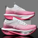 Couple breathable mesh carbon board shoes, student sports exam shoes, ultra light rebound marathon CHUNTA running shoes