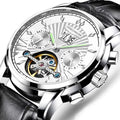 POEDAGAR Men Watch Top Brand Luxury Automatic Mechanical Watches Waterproof Luminous Business Stainless Stain Men's Wristwatch