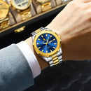 POEDAGAR Luxury Men Wristwatch Waterproof Luminous Week Date Original Man Watch Stainless Steel Sport Quartz Men's Watches Reloj