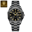 POEDAGAR Luxury Men Wristwatch Waterproof Luminous Week Date Original Man Watch Stainless Steel Sport Quartz Men's Watches Reloj