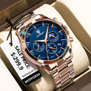 POEDAGAR Luxury Man Wristwatch Military Waterproof Luminous Chronograph Men Watch Stainless Steel Men's Quartz Watches+box Reloj