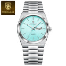 POEDAGAR Original Man Wristwatch Luminous Waterproof Date Week Men Clock Military Stainless Steel Men's Quartz Watches Reloj+Box