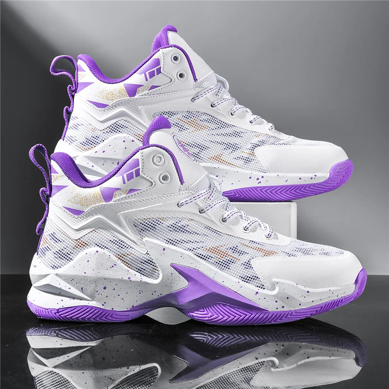 Men Basketball Shoes Outdoor Sports Shoes Breathable Unisex Athletic Non-slip Trainer Light High Women Unisex Quality Sneakers