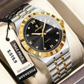 POEDAGAR Original Military Man Wristwatch Quartz Week Date Watch For Men Waterproof Luminous Stainless Steel Men's Watches Reloj