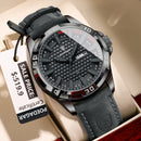 POEDAGAR Original Man Wristwatch Top Luxury Waterproof Luminous Date Week Watch For Men Quartz Sport Leather Men's Watches Reloj