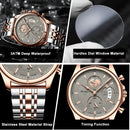 POEDAGAR Top Luxury Brand Casual Men Watch Chronograph Waterproof Date Full Steel Quartz Men's Watch Business Relogio Masculino