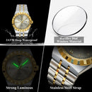 POEDAGAR Original Military Man Wristwatch Quartz Week Date Watch For Men Waterproof Luminous Stainless Steel Men's Watches Reloj