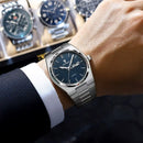 POEDAGAR Original Man Wristwatch Luminous Waterproof Date Week Men Clock Military Stainless Steel Men's Quartz Watches Reloj+Box