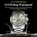 POEDAGAR Top Luxury Men Watch Automatic Date Week Man Wristwatch Hollow Tourbillon Mechanical Stainless Steel Men's Watches Male