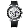 POEDAGAR Luxury Watch For Men Chronograph Waterproof Luminous Date Man Wristwatch Stainless Steel Men's Watches Quartz Clock+box