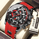 POEDAGAR Luxury Military Men Watch Calendar Chronograph Waterproof Luminous Man Wristwatch Fashion Silicone Quartz Men's Watches