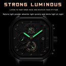 POEDAGAR Luxury Casual Male Watch Fashion Chronograph Stainless Steel Waterproof Luminous Date Military Men's Wristwatches Gifts