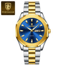 POEDAGAR Luxury Men Wristwatch Waterproof Luminous Week Date Original Man Watch Stainless Steel Sport Quartz Men's Watches Reloj