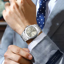 POEDAGAR Fashion Square Men Clock Waterproof Luminous Date Week Man Wristwatch High Quality Stainless Steel Quartz Men's Watches