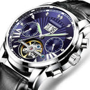 POEDAGAR Men Watch Top Brand Luxury Automatic Mechanical Watches Waterproof Luminous Business Stainless Stain Men's Wristwatch