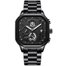 POEDAGAR Luxury Casual Male Watch Fashion Chronograph Stainless Steel Waterproof Luminous Date Military Men's Wristwatches Gifts