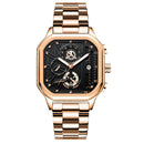 POEDAGAR Luxury Casual Male Watch Fashion Chronograph Stainless Steel Waterproof Luminous Date Military Men's Wristwatches Gifts