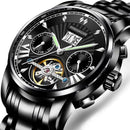 POEDAGAR Men Watch Top Brand Luxury Automatic Mechanical Watches Waterproof Luminous Business Stainless Stain Men's Wristwatch