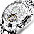 POEDAGAR Men Watch Top Brand Luxury Automatic Mechanical Watches Waterproof Luminous Business Stainless Stain Men's Wristwatch