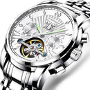 POEDAGAR Men Watch Top Brand Luxury Automatic Mechanical Watches Waterproof Luminous Business Stainless Stain Men's Wristwatch