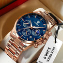 POEDAGAR Luxury Man Wristwatch Military Waterproof Luminous Chronograph Men Watch Stainless Steel Men's Quartz Watches+box Reloj